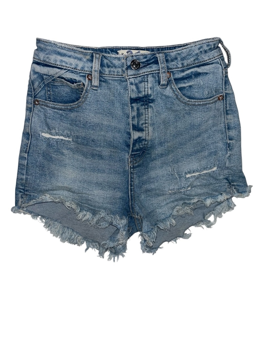 Size 26 We the free Buttonfly Intentionally Distressed Denim shorts
